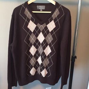 Brown Argyle Sweater