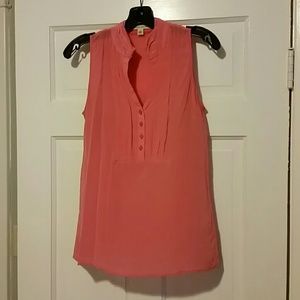 BR sleeveless silk blouse