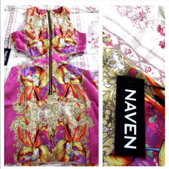 $198 NWT Naven Silky Cut Out Dress