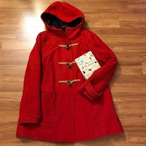 American Eagle Long Red Wool Coat