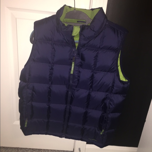 Navy Blue Ll Bean Puffer Vest