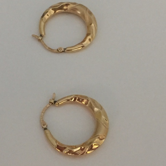 Gold hoop earrings