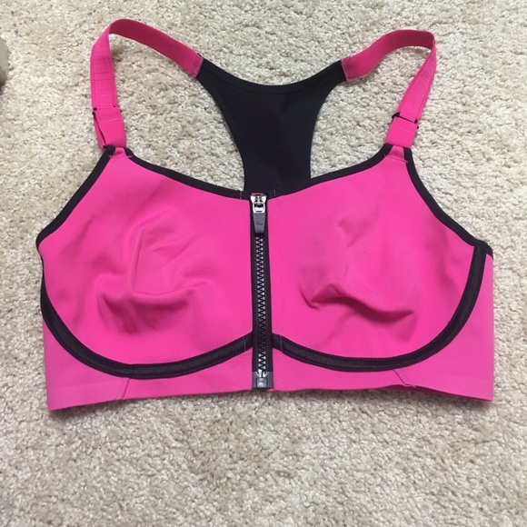 Zip front sports bra