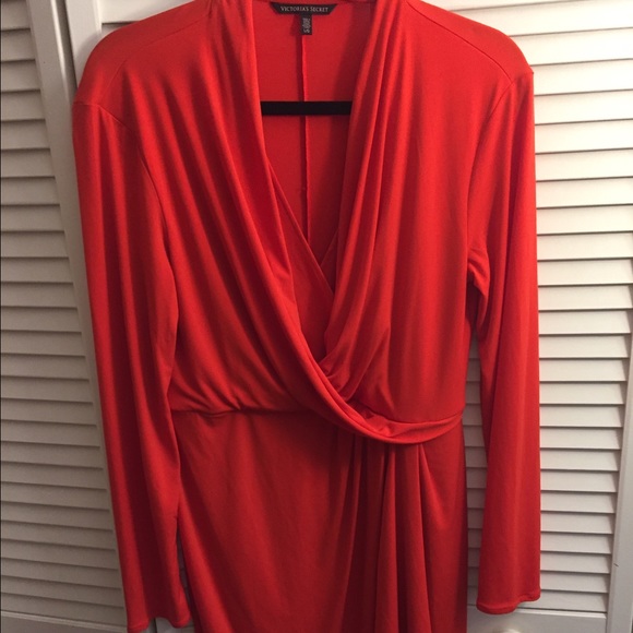 Red VS wrap dress