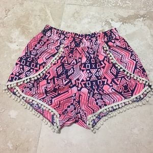 Pink Aztec Shorts