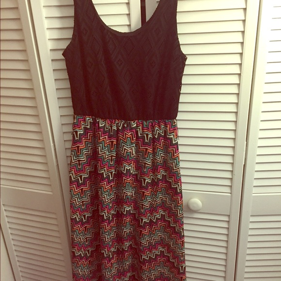 Hi low patterned dress