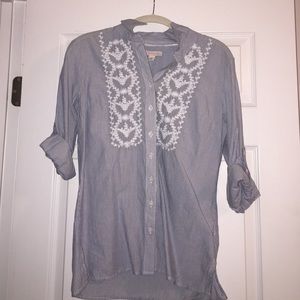 detailed, button down blouse