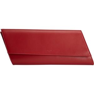Saint Laurent Diagonale red clutch