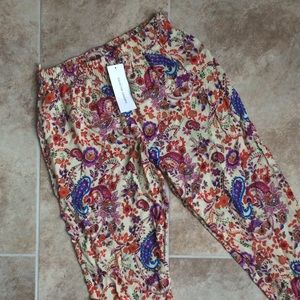 Paisley wide leg Capri