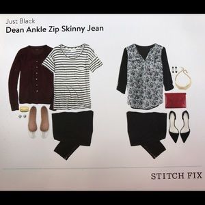 Just Black ankle zip skinny jean size 26