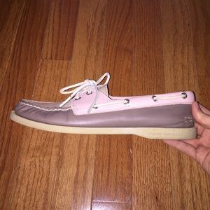 Sperry Top-Sider pink and grey shoes
