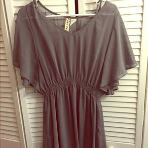 Gray drapey dress