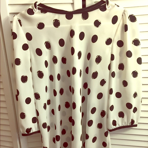 Black & white polka dot blouse