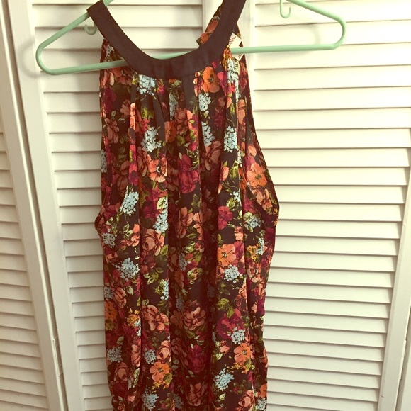 Halter neck fall floral dress
