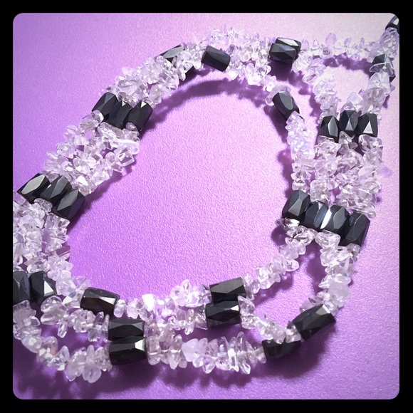 White Magnetic Rock Candy Necklace