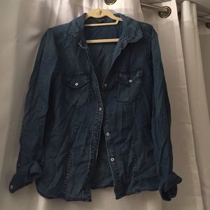 Denim button down