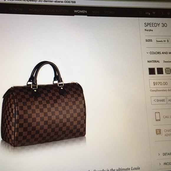 Louis Vuitton Handbags - Louis Vuitton - Speedy 30 Damier Ebene Canvias