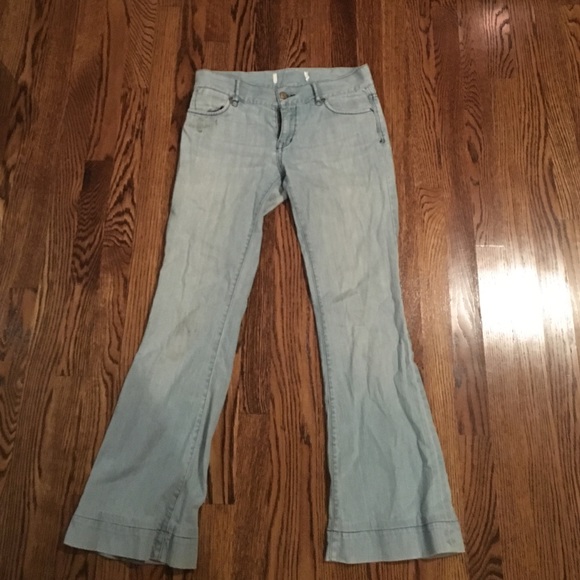 Bell bottom light blue jeans