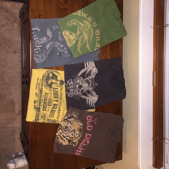 Lucky Brand T-shirts Size (L) lot of 5
