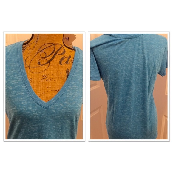 Adidas Deep V Tee Shock Blue/Blue Glow NWT Medium - Picture 4 of 4