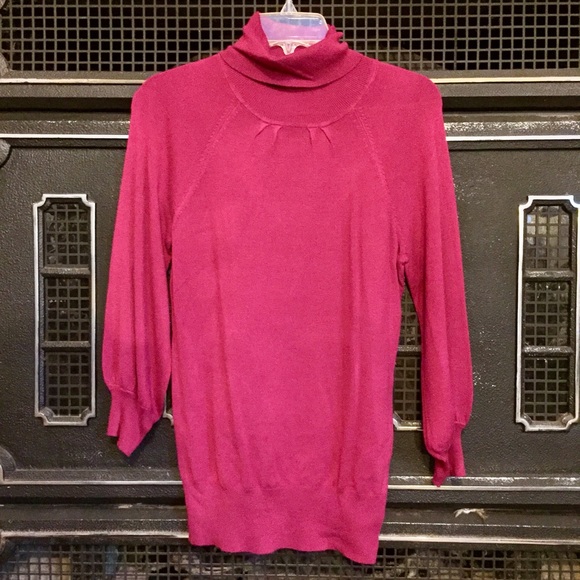 Express Fuchsia Turtleneck Sweater - image 1