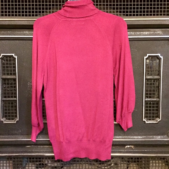 Express Fuchsia Turtleneck Sweater - image 2