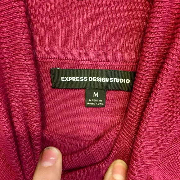 Express Fuchsia Turtleneck Sweater - image 3