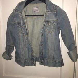 Light wash jean jacket.