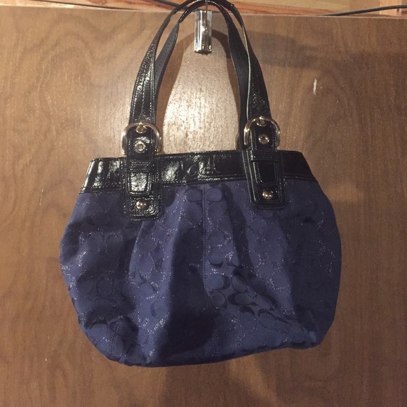 Coach purse black/blue