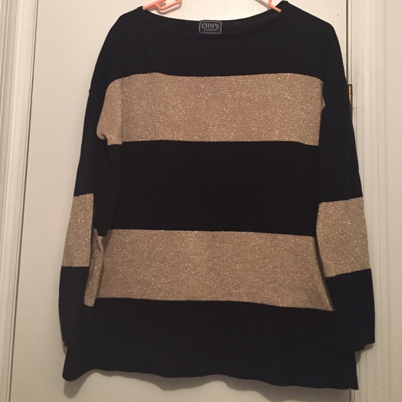 Black and gold sweater