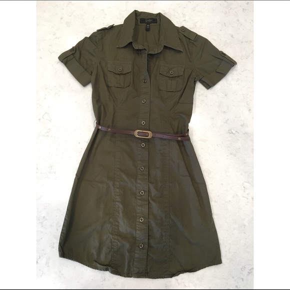 Jessica Simpson Military Shirt Dress