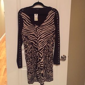 Super cute animal print sweater dress