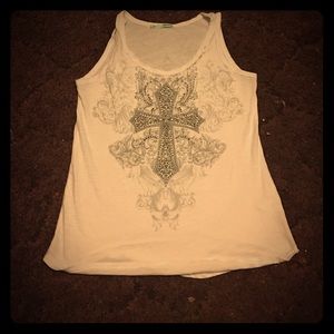 Maurice's Tank top with a crystal cross