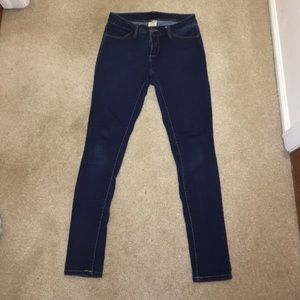 Women's dark blue skinny jeans