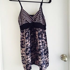 Element Floral Tank - Navy/Lavender - Small