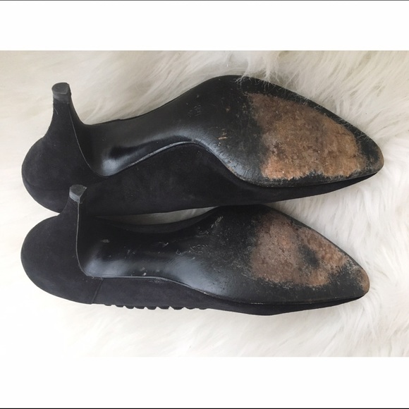 Vintage Gino Aldrovandi Italian Suede Heels - Picture 4 of 4