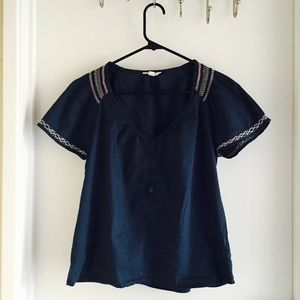 American Eagle Top - Navy Blue - Small