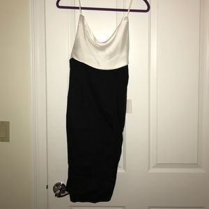 ASOS black & white pencil dress