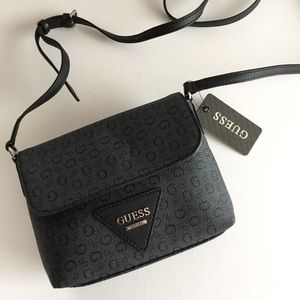 Guess logo mini bag coal black