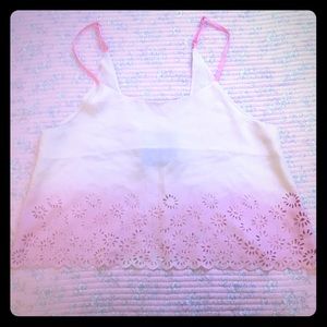 LF Silk Ombré Crop Top M