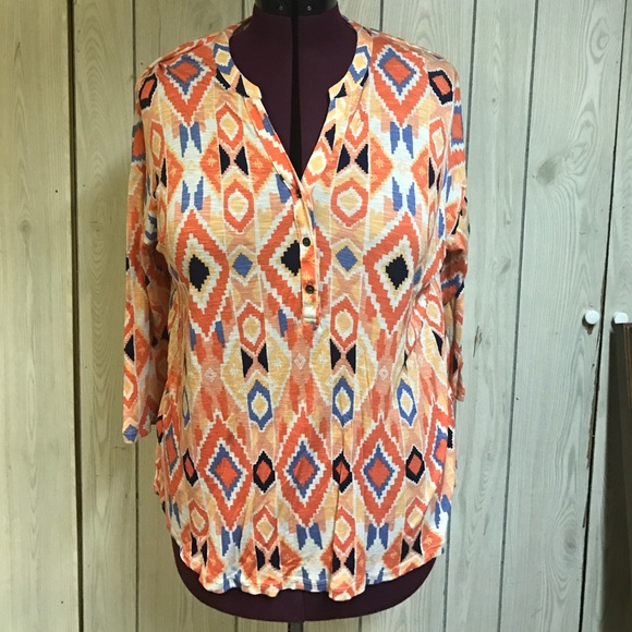 Aztec print top