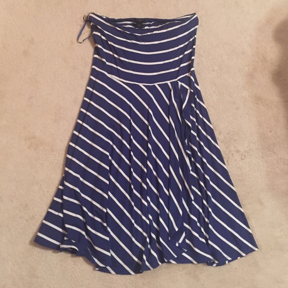 Ann Taylor Dresses & Skirts - Ann Taylor blue white striped dress size L