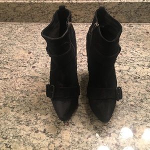 Black heeled booties