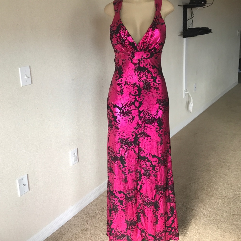Black and Pink Long Dress