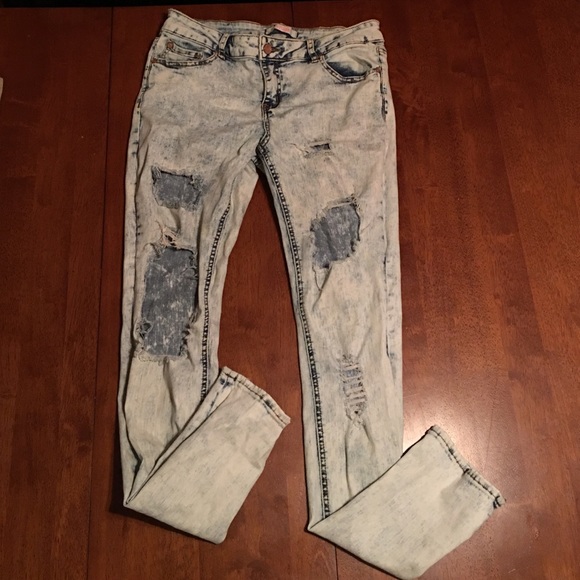 Distressed jeans