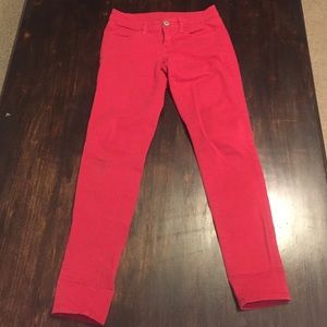 American Eagle red jeggings - size 0 short