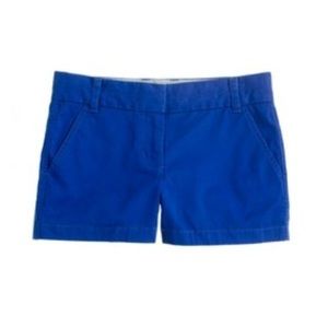 J Crew 3" blue chino shorts