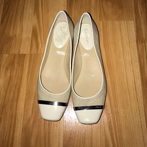 Calvin Klein flats size 8 white NEW