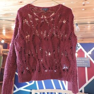 AE burgundy knit sweater