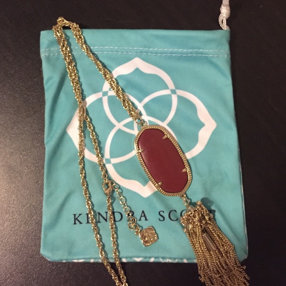 deep red Kendra Scott necklace